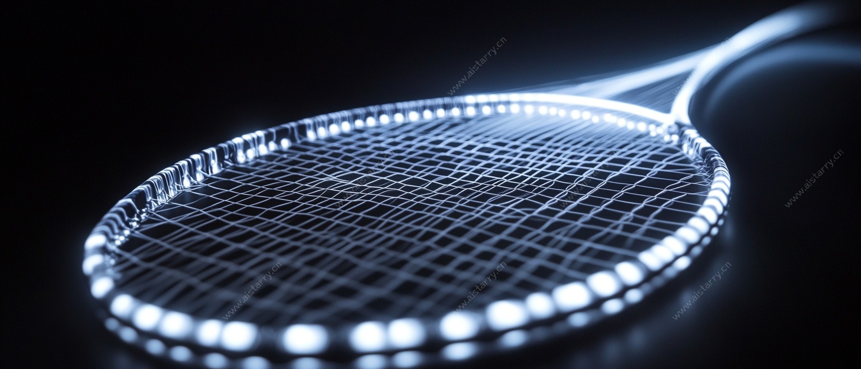 发光羽毛球拍特写