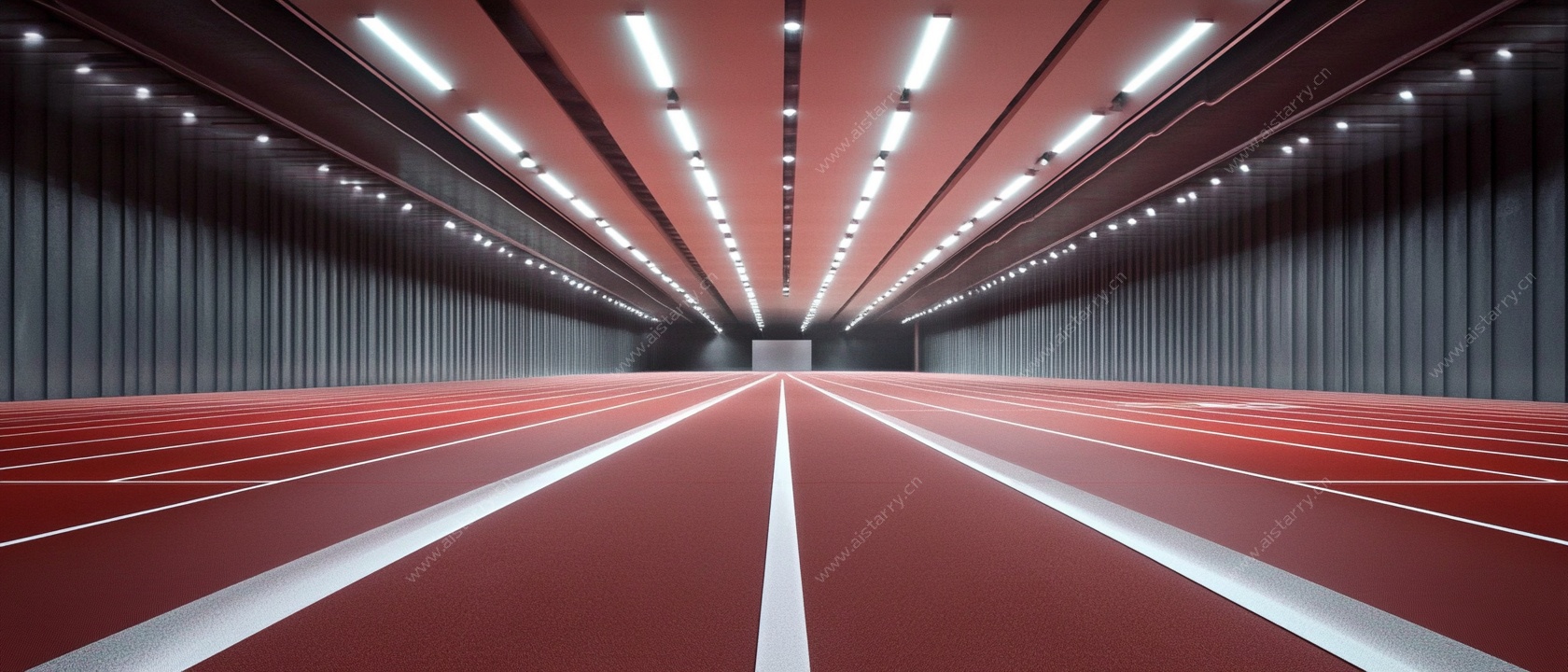 未来感跑道空间场景