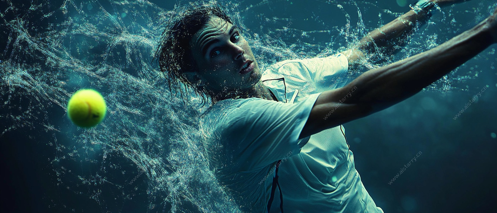 水下网球瞬间