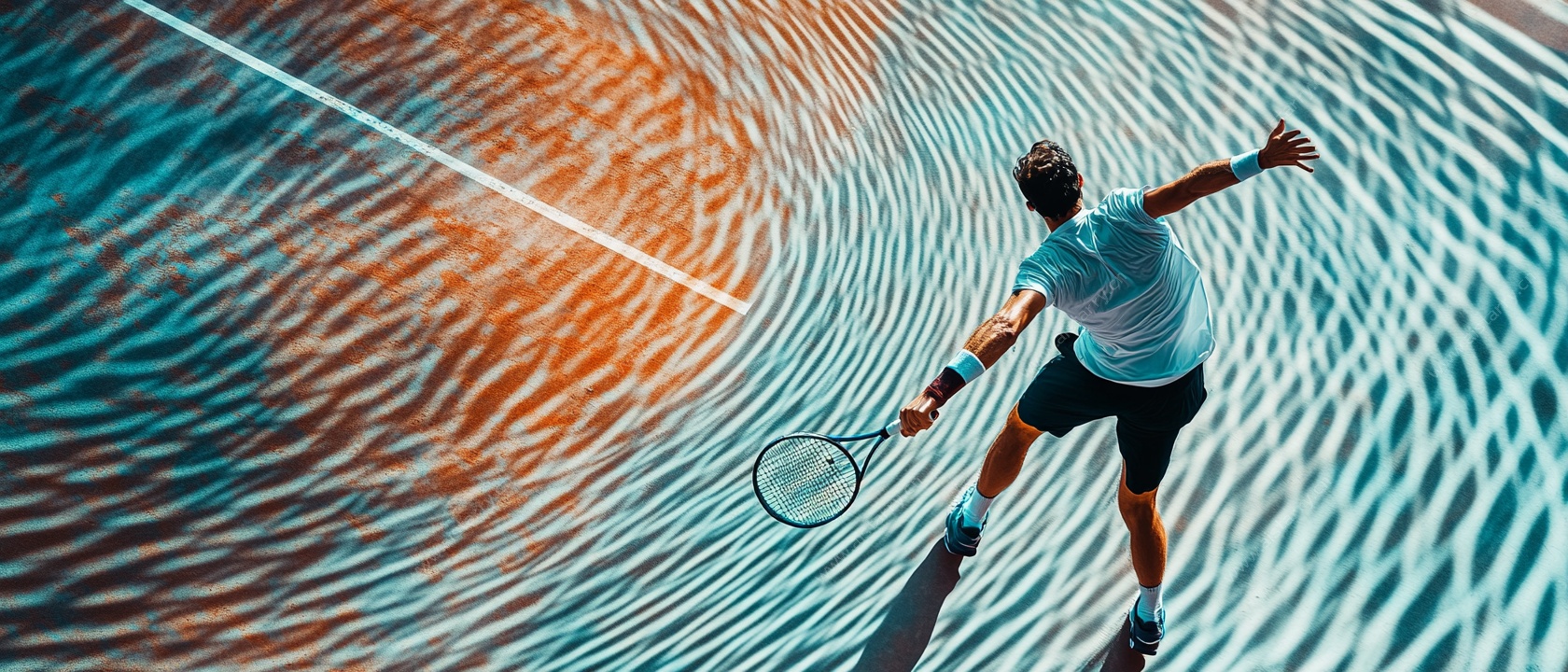 动感网球运动员精彩击球瞬间