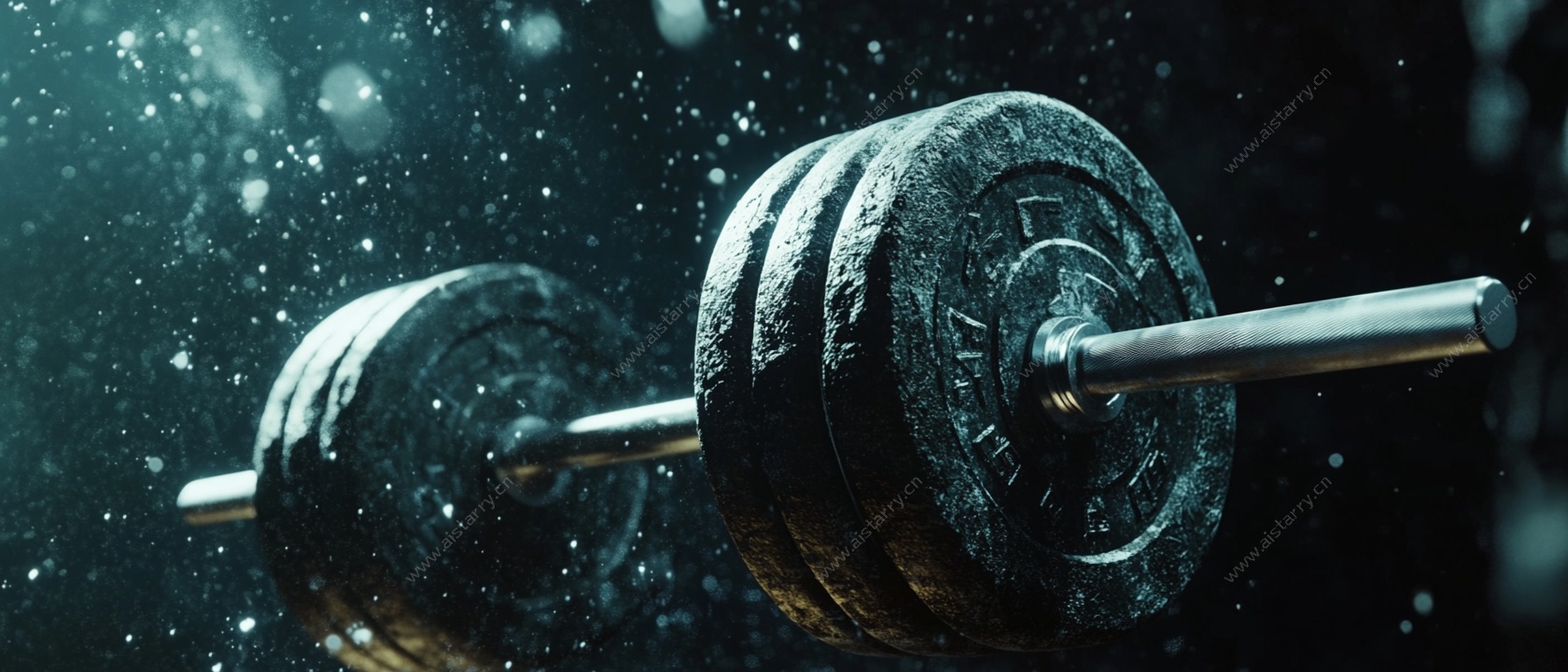金属质感哑铃健身背景图