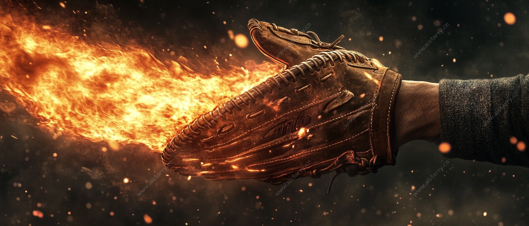 火焰棒球手套特效画面