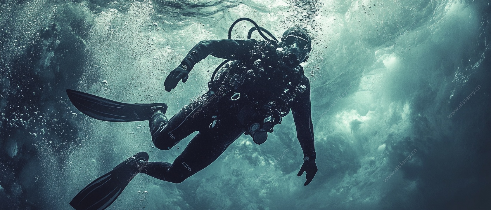 深海潜水员探索神秘海底