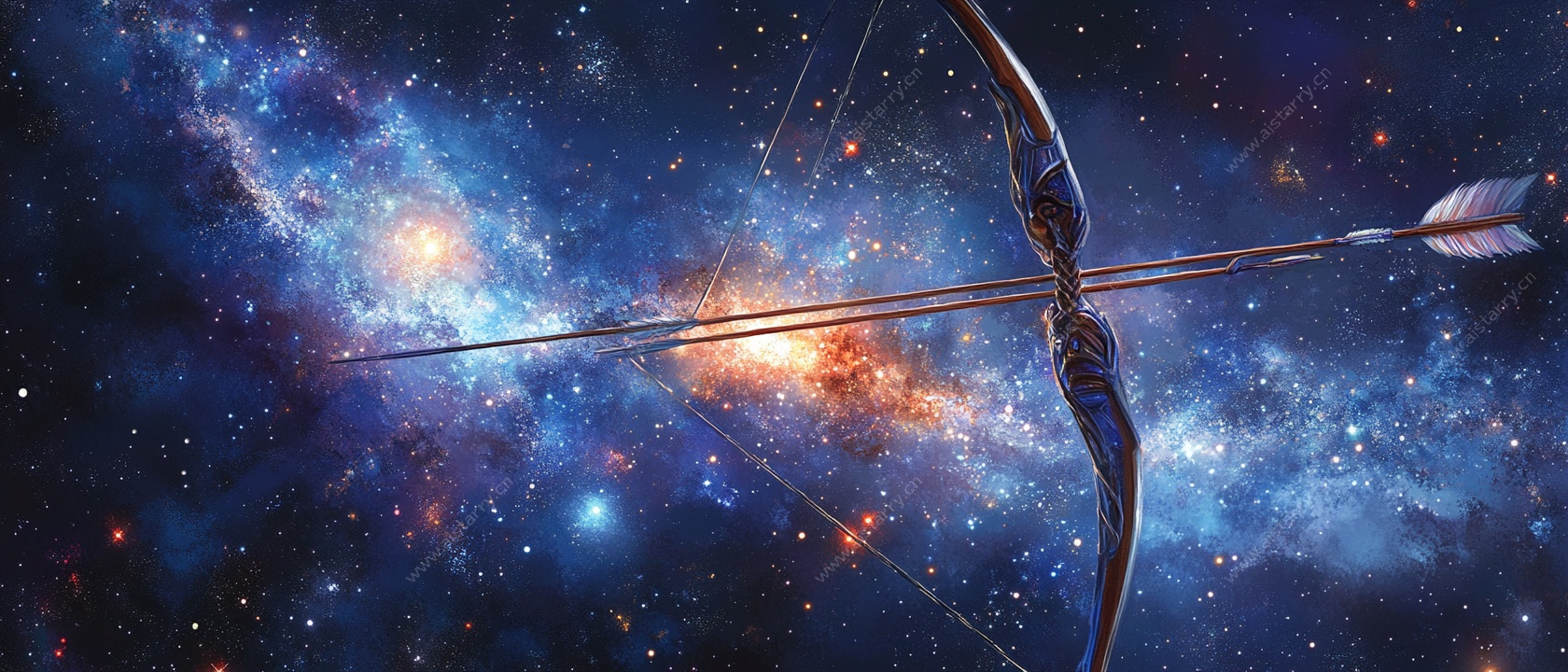 宇宙中的弓箭奇幻景象