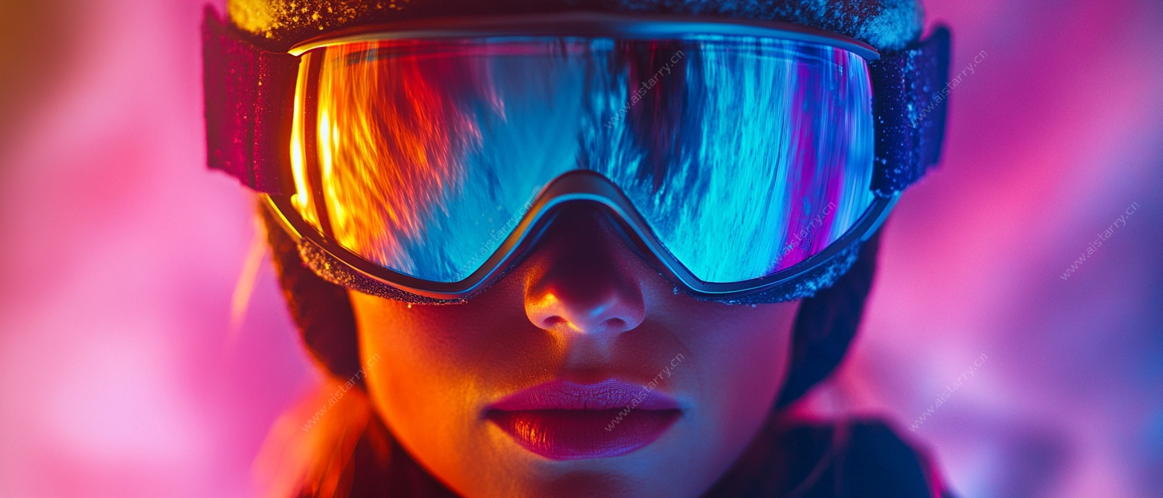 炫酷滑雪护目镜特写