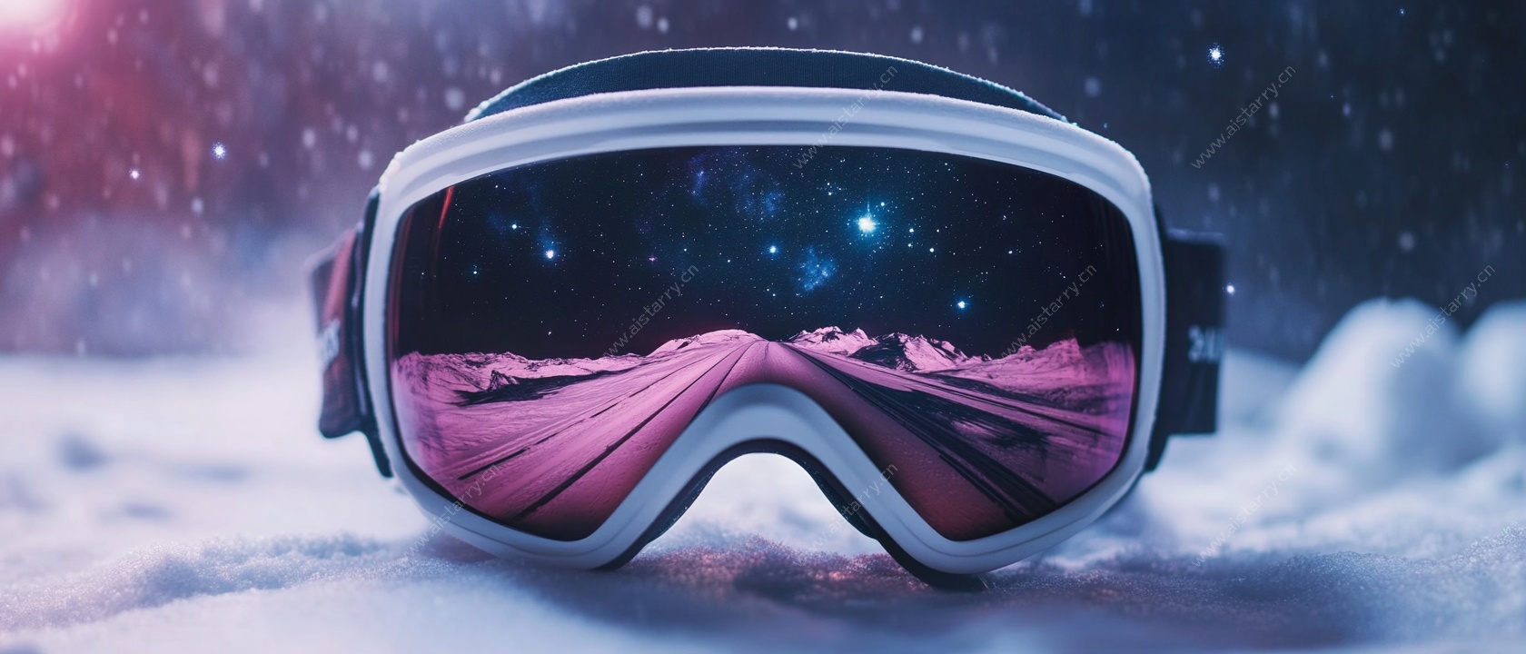 雪镜中的梦幻雪景