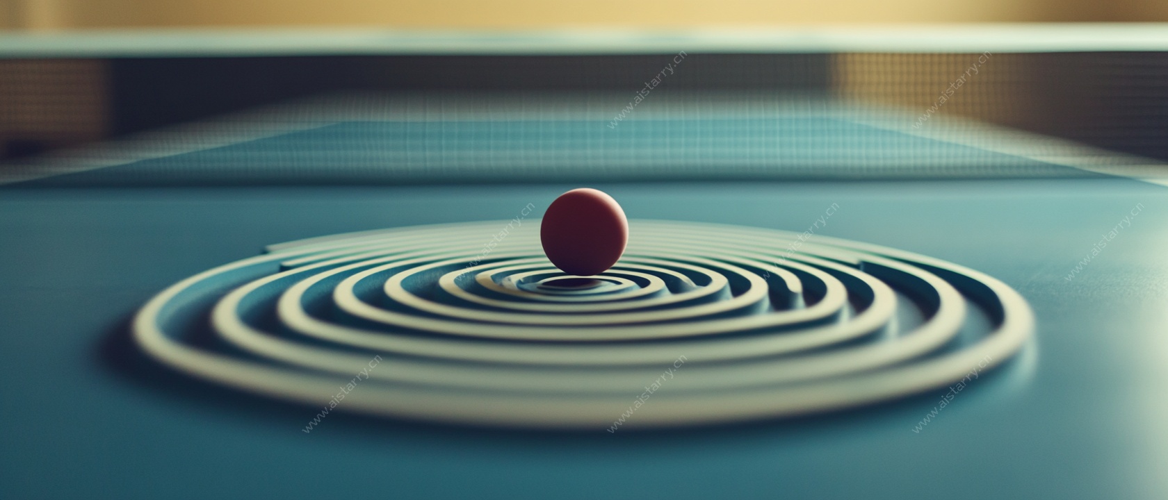 红色小球于环形图案之上