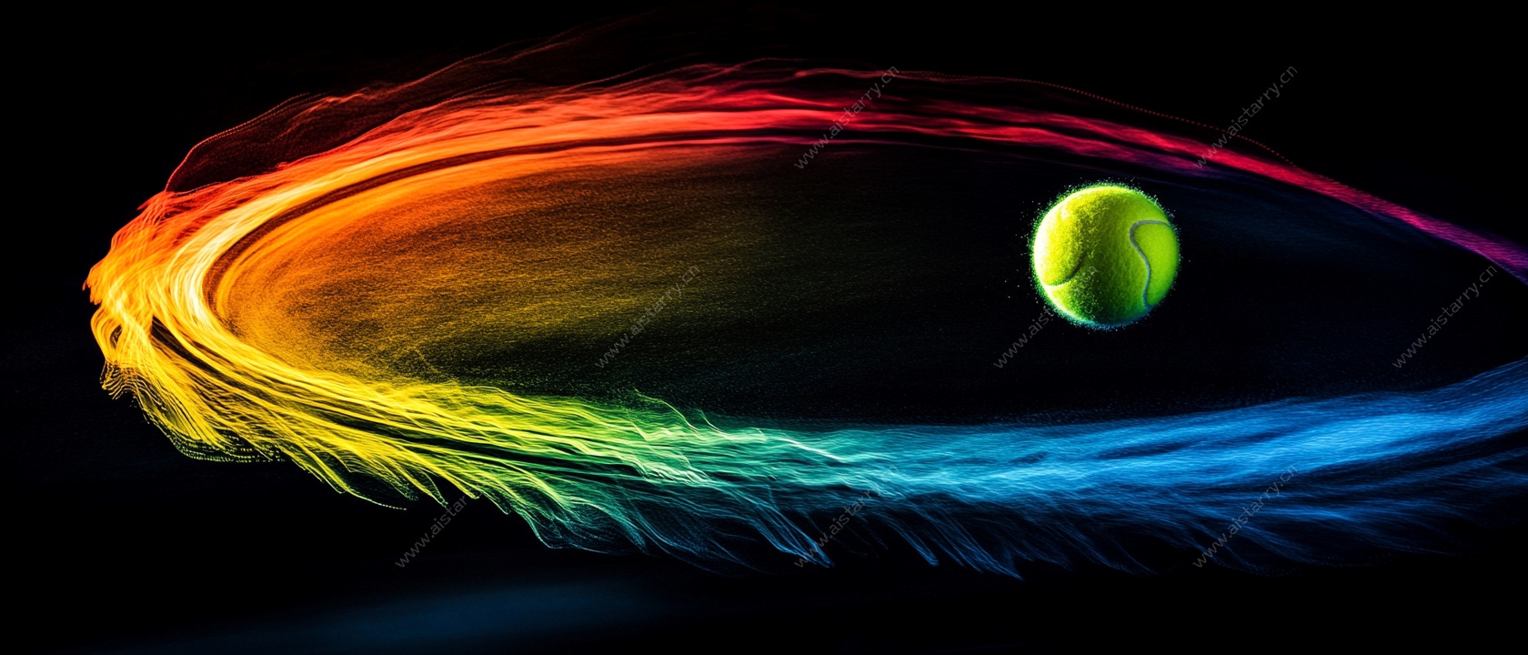 彩色光影网球动感画面