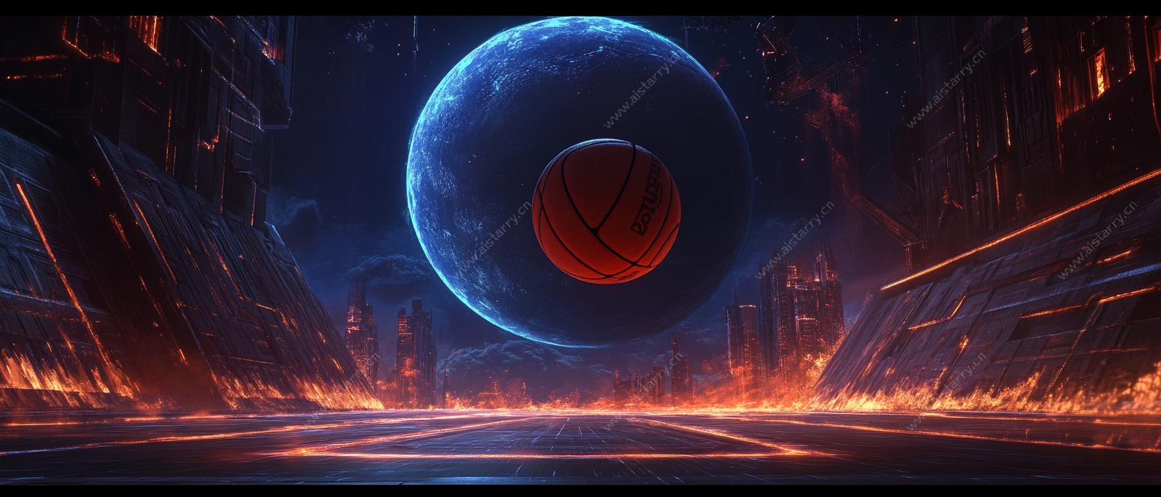 科幻风篮球场景