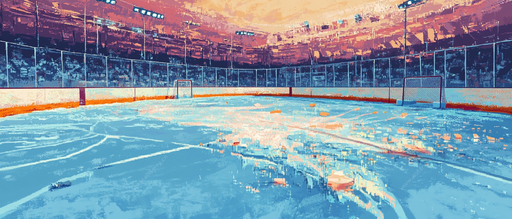 梦幻风格的冰上运动场馆