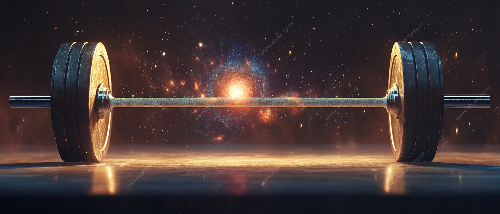 科幻风格杠铃 光影效果
