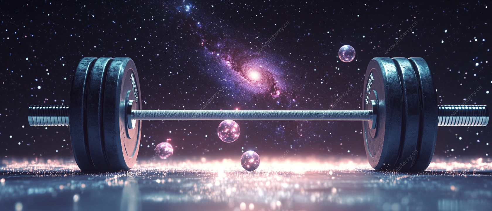 星际哑铃 科幻健身奇幻场景