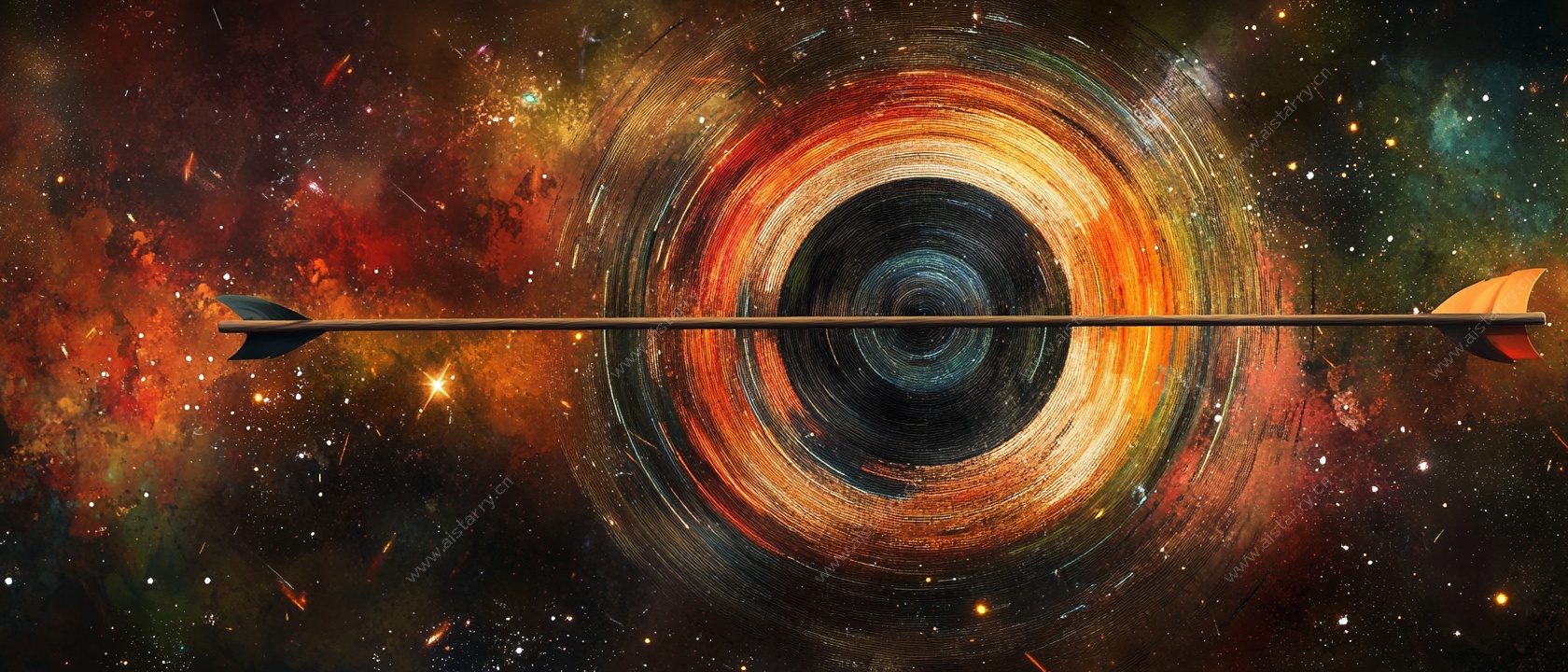 星际箭穿黑洞奇幻图景