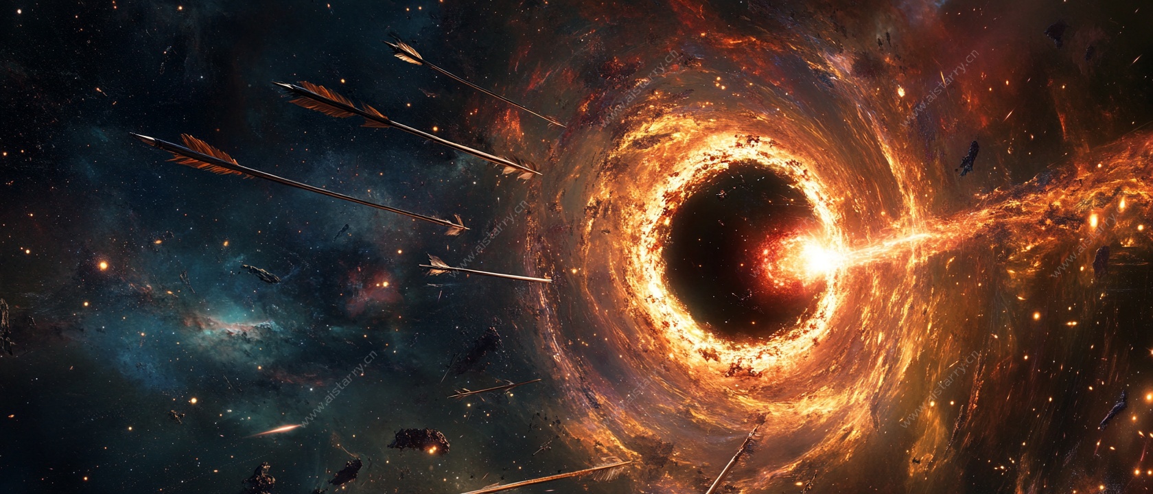 绚丽黑洞宇宙景观图