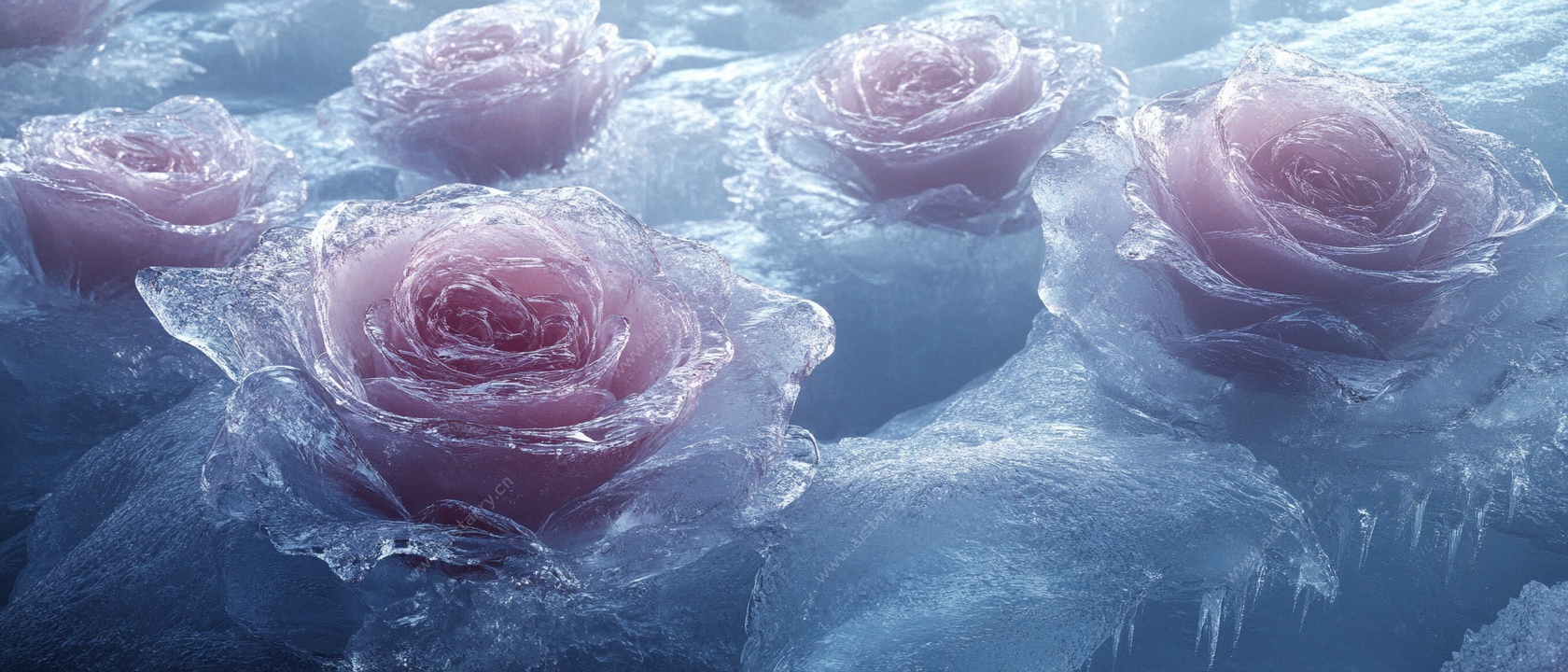 冰封玫瑰梦幻景象