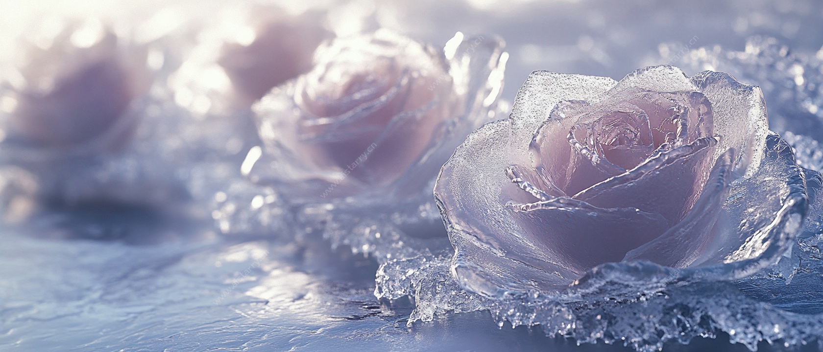 冰封玫瑰 梦幻浪漫场景