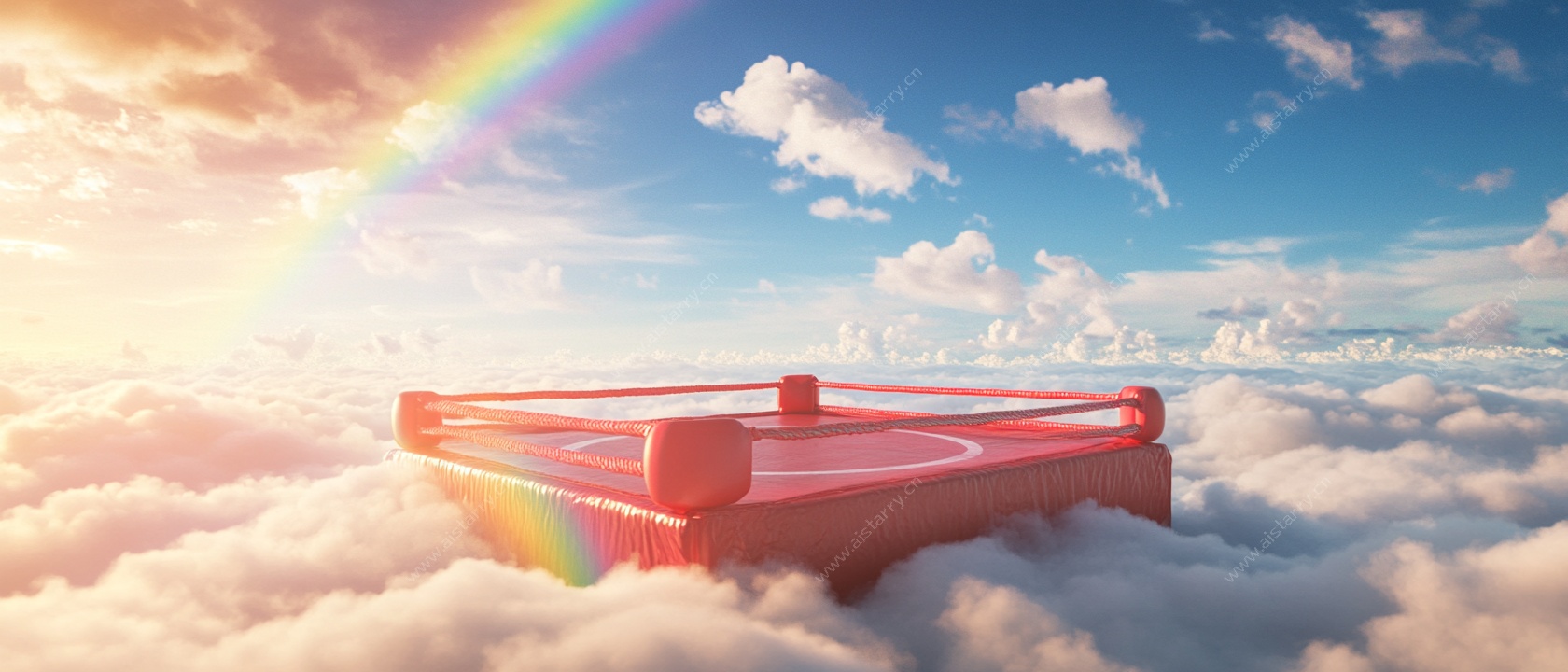 云端红台映彩虹梦幻景