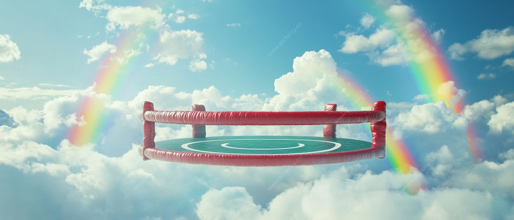 天空中的奇幻充气竞技场