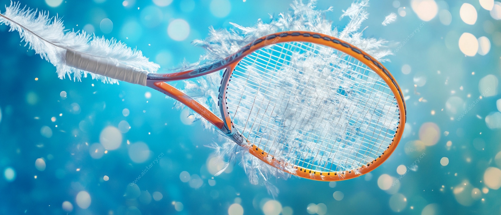 冰雪覆盖的网球拍