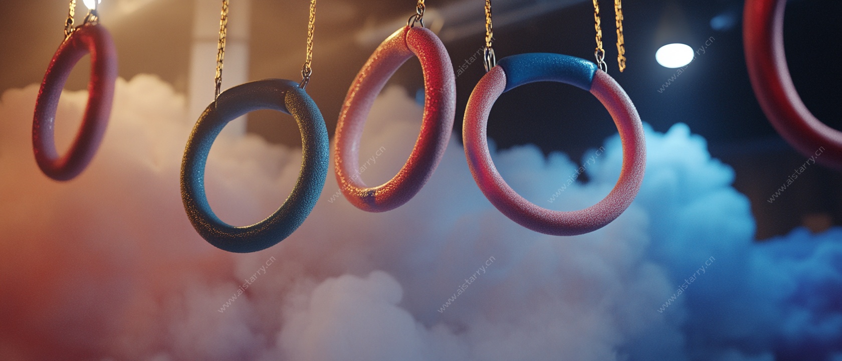 梦幻悬浮彩色圆环饰品