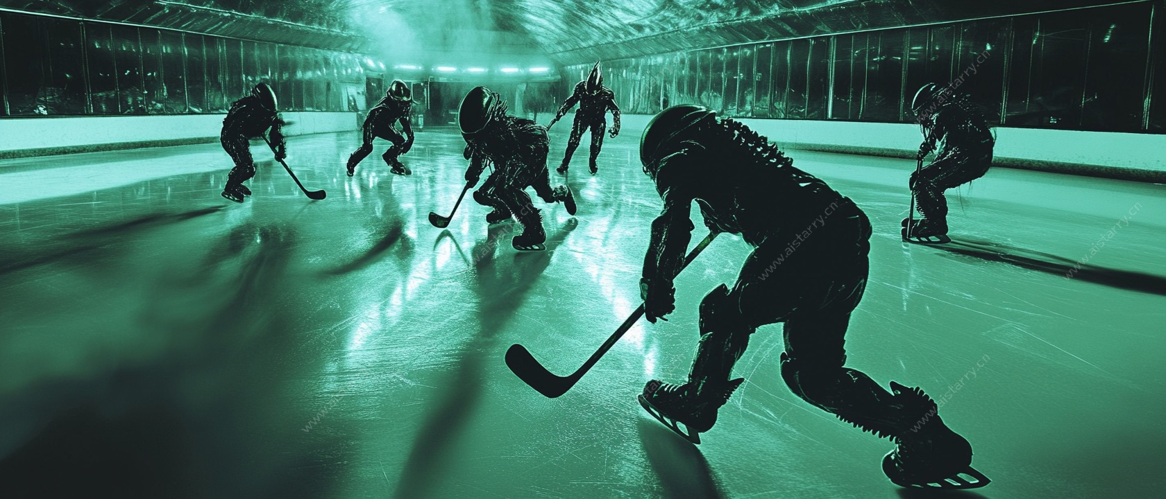 冰上曲棍球比赛精彩瞬间