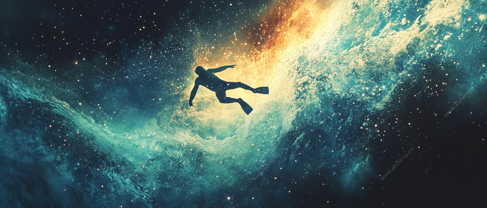 宇宙中漂浮的孤独宇航员