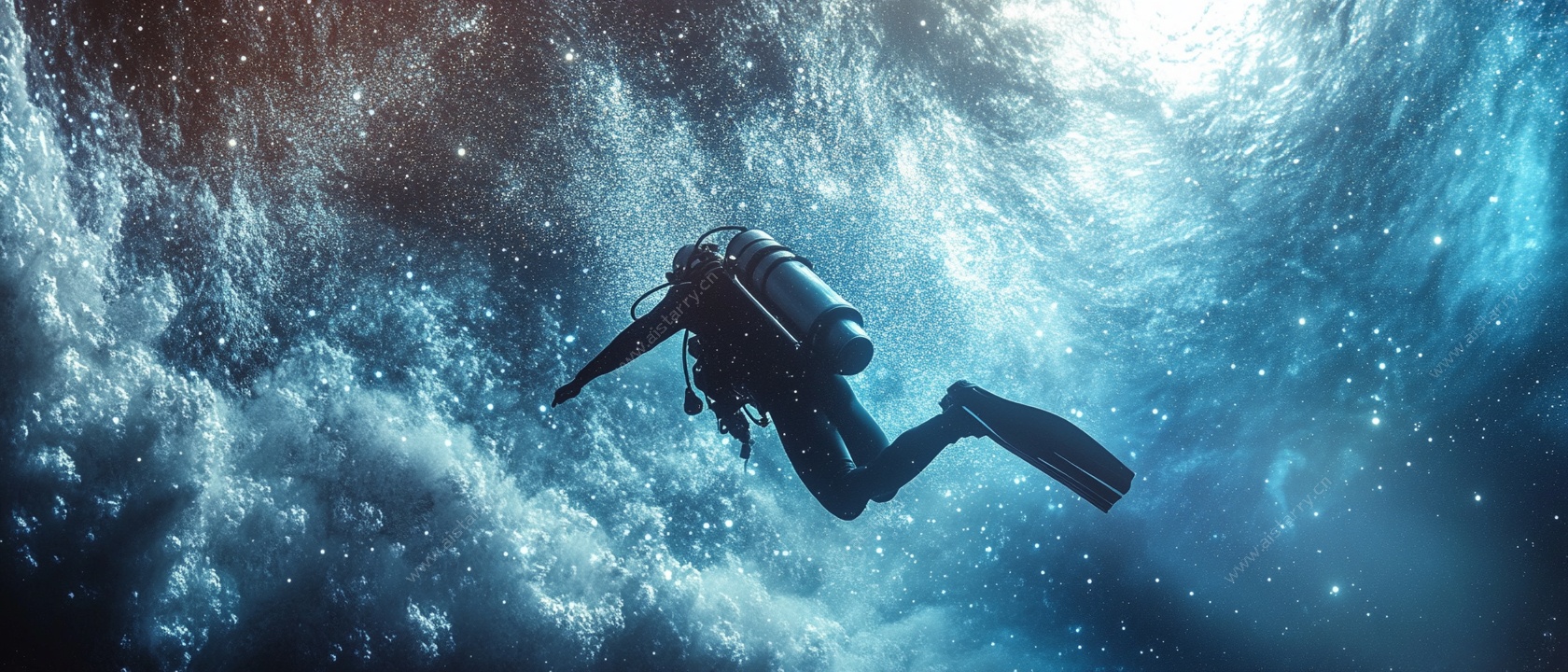 深海潜水员探索神秘水下世界