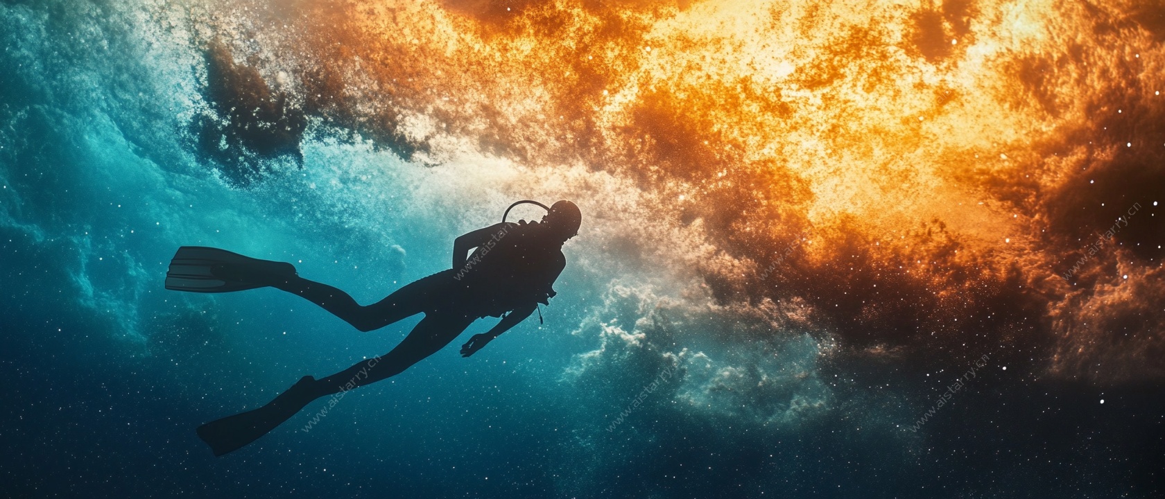 深海潜水者的奇幻光影世界