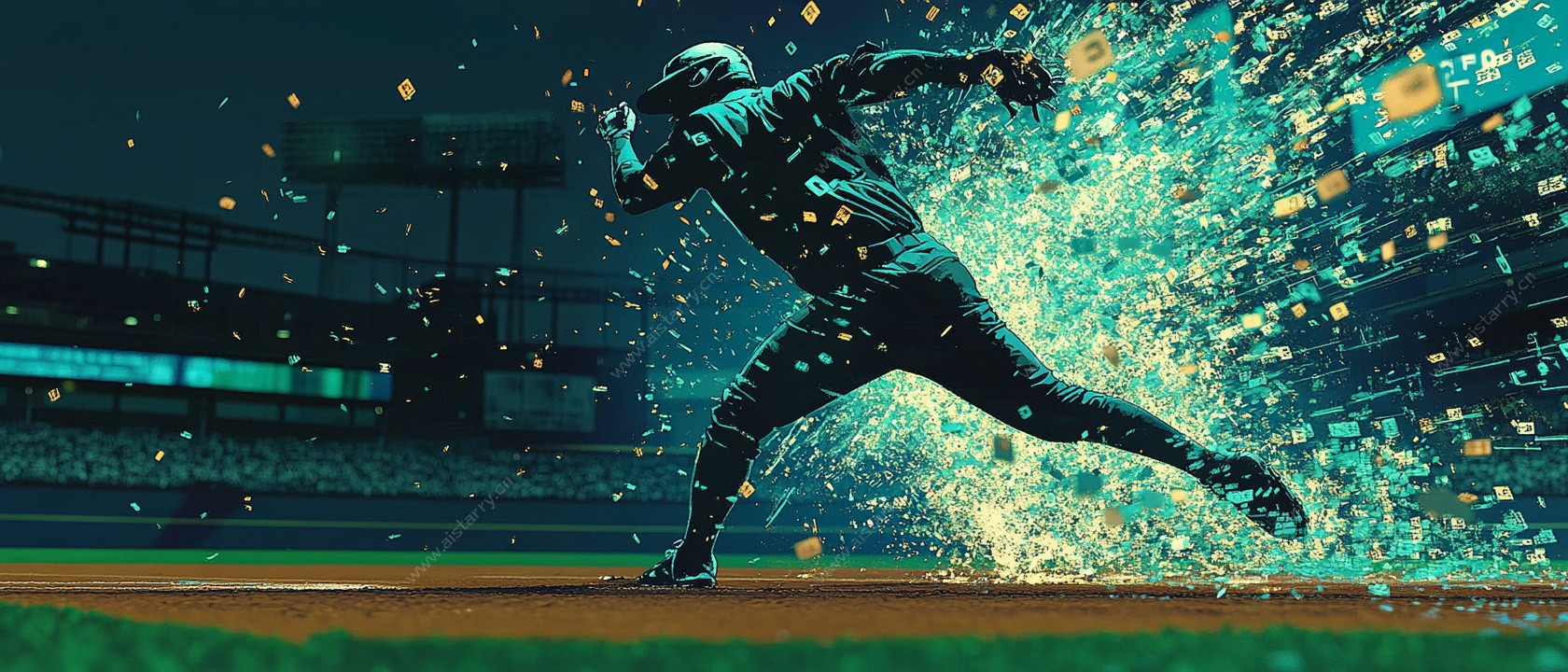 棒球运动员动感瞬间