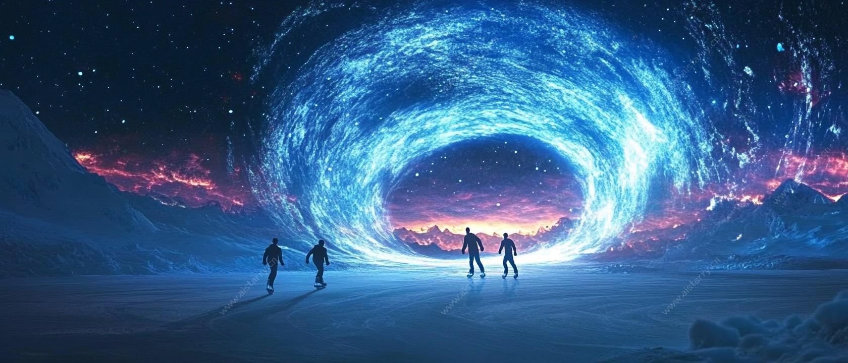 梦幻星空下的行者