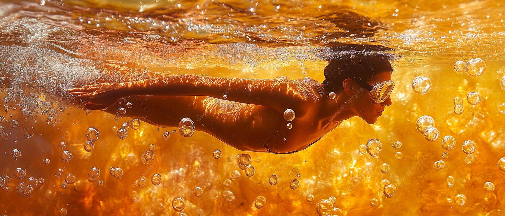 水下畅游的健硕身影