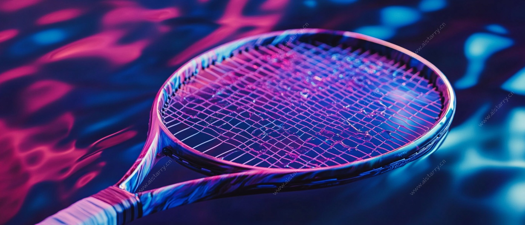 梦幻炫彩网球拍特写