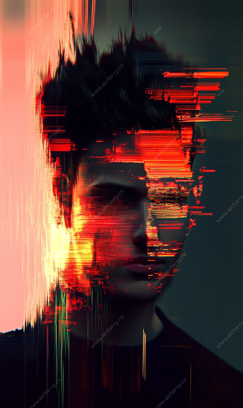 故障艺术风格人像