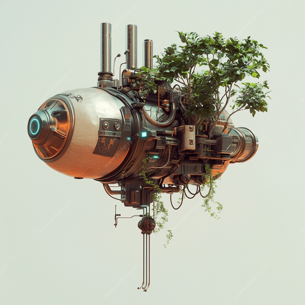 机械植物共生飞行器