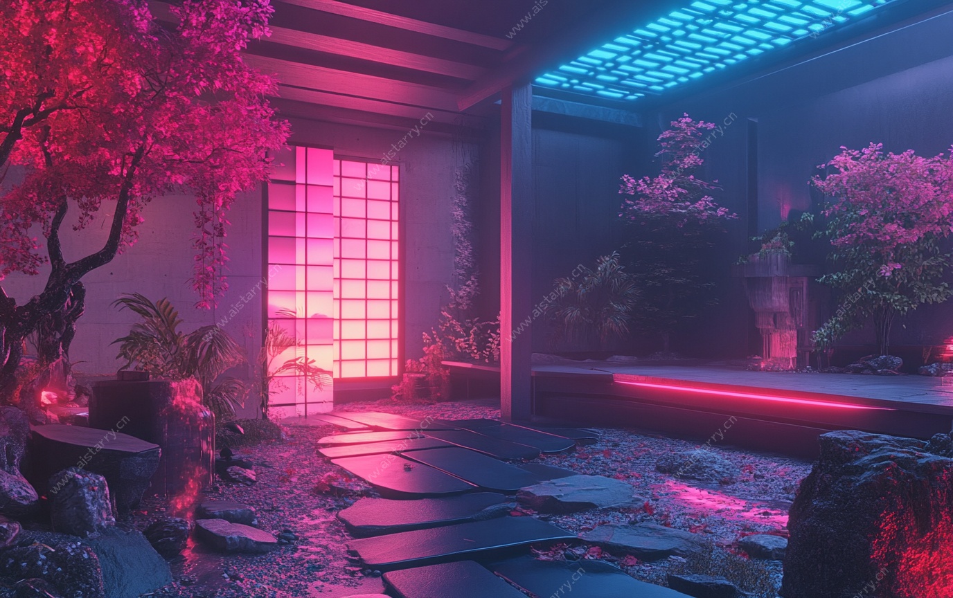 霓虹庭院 科技与自然的融合