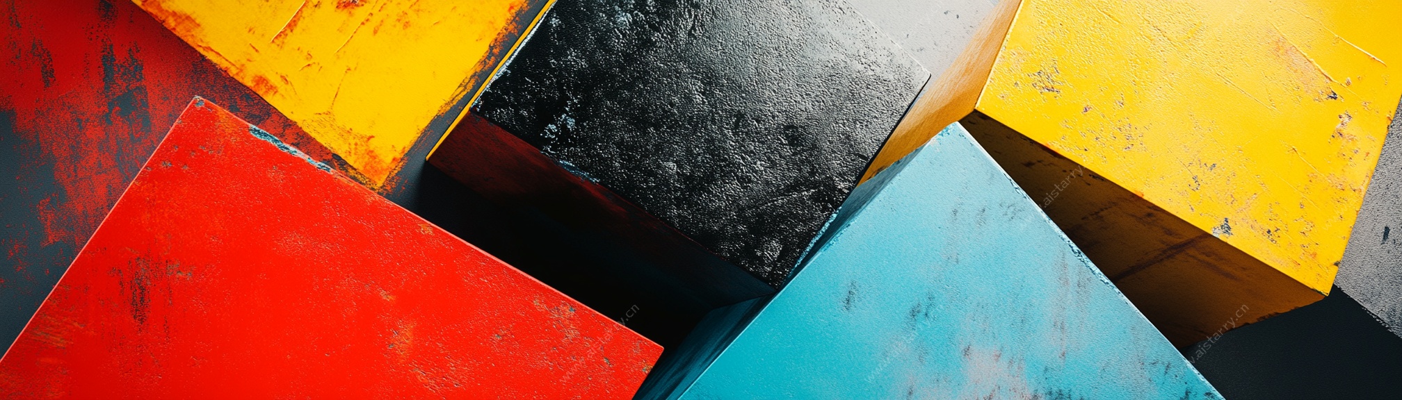 多彩立体方块特写