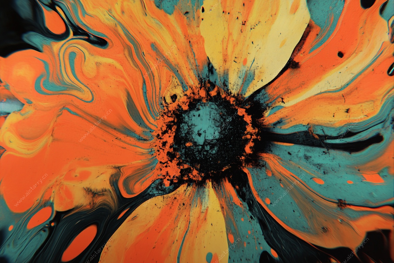 抽象艺术花卉图案