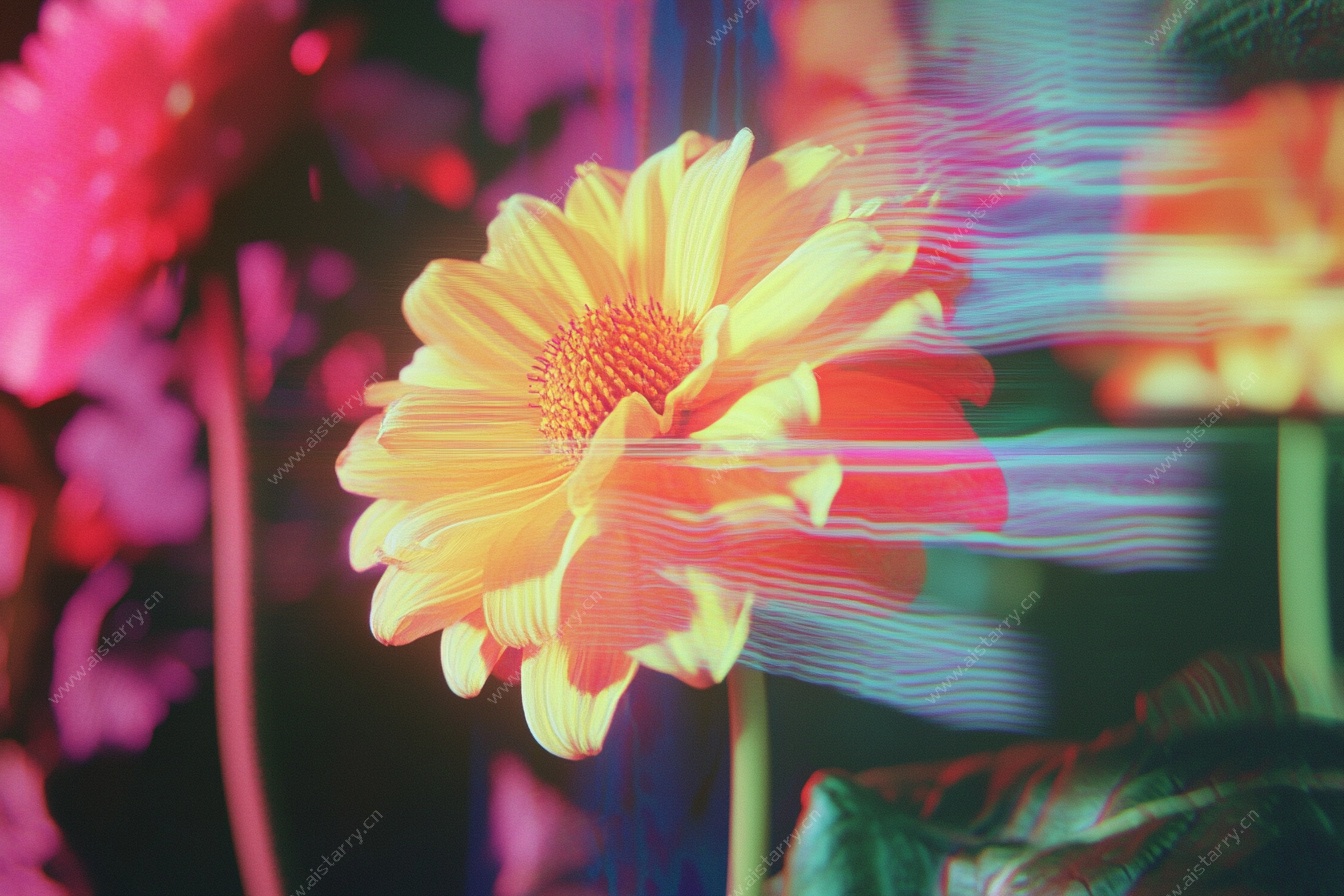 梦幻炫彩花卉特写