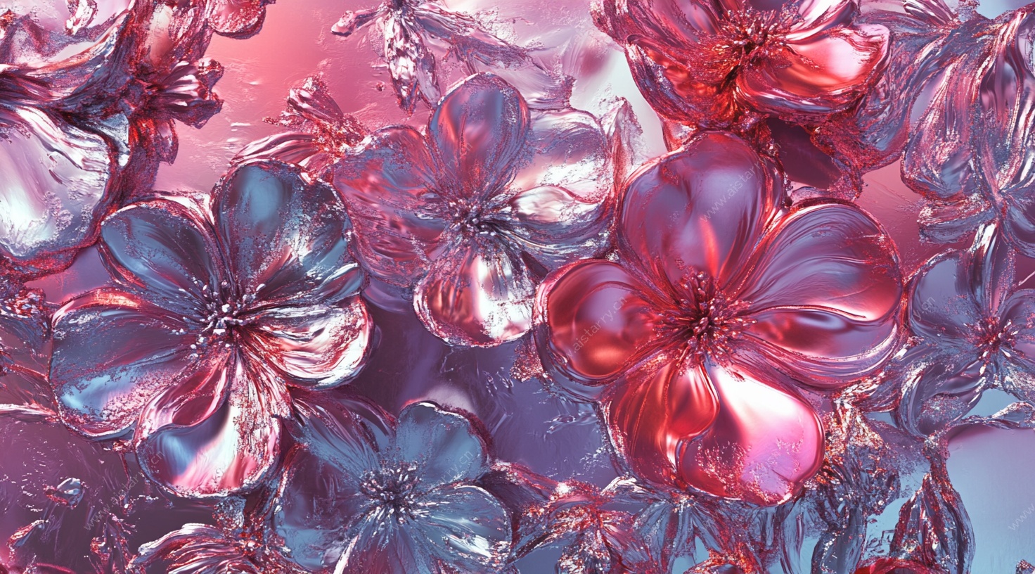 梦幻炫彩透明花朵