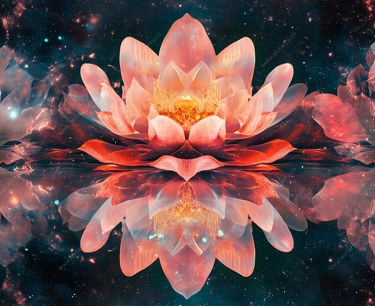 梦幻宇宙中的绽放莲花