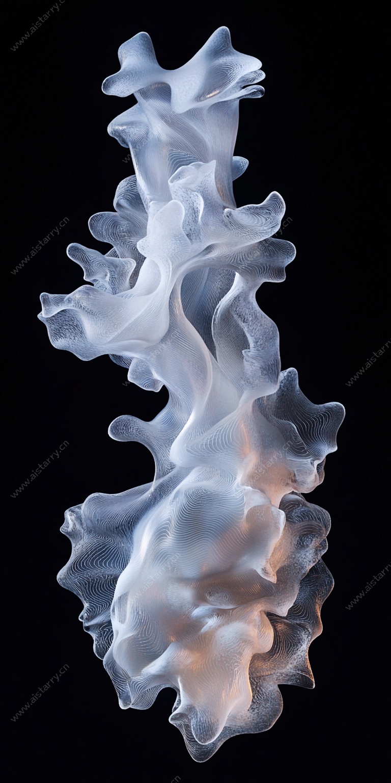 梦幻白色烟雾形态艺术图