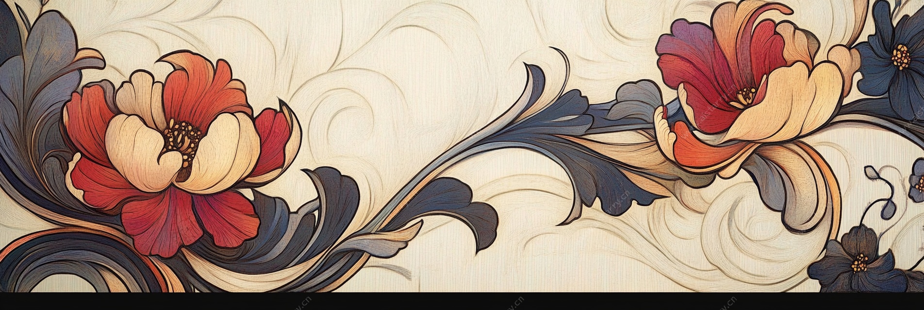 复古花卉装饰图案