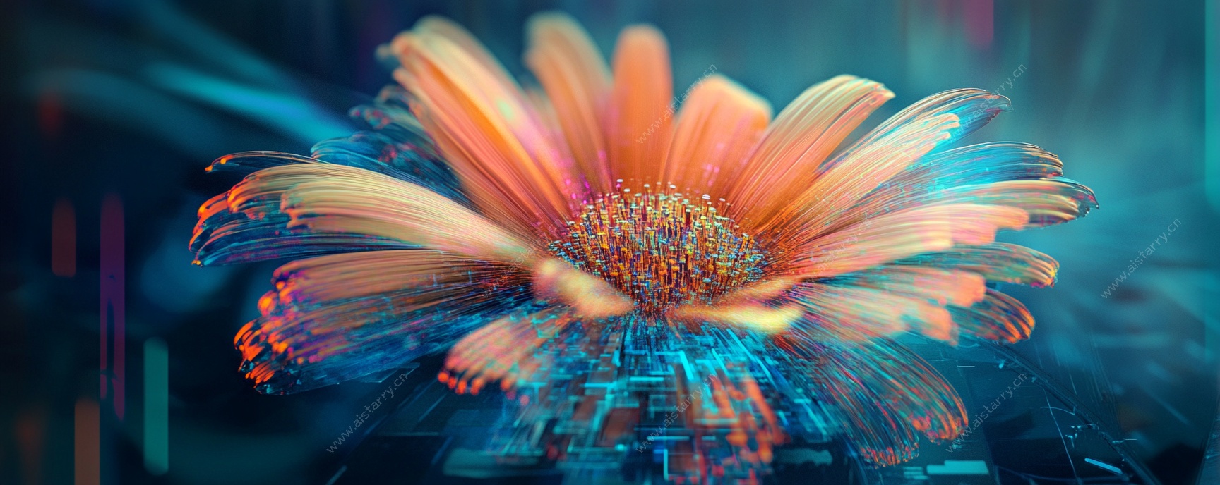 梦幻炫彩花朵艺术图像