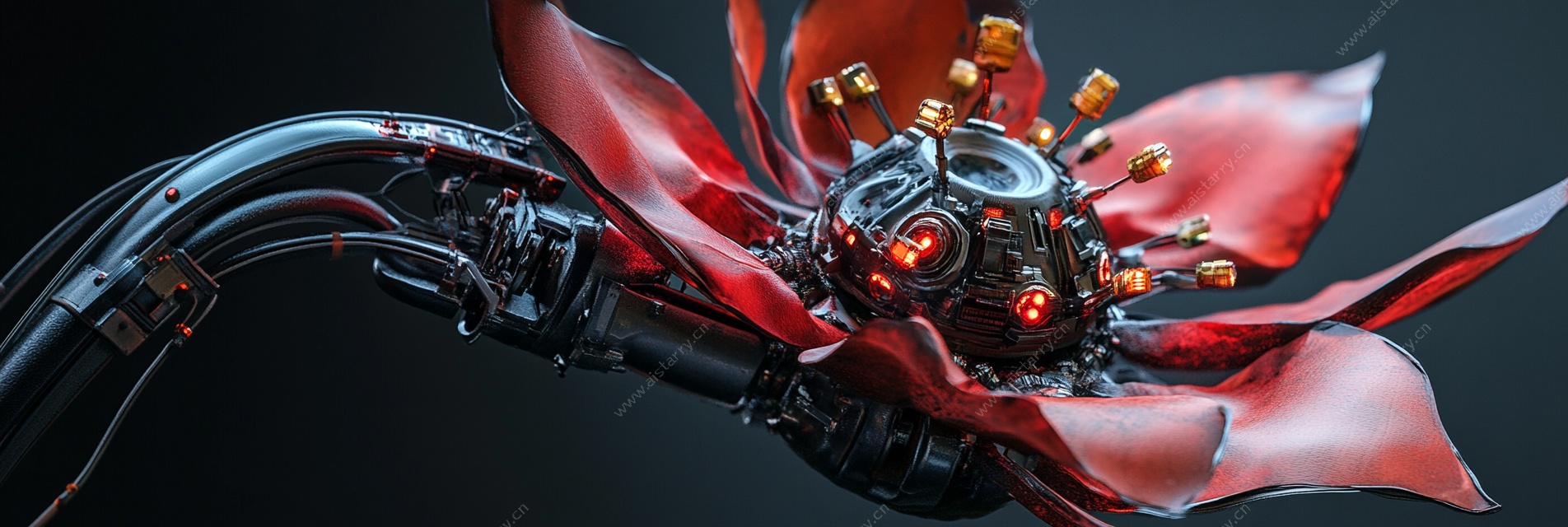 机械花朵 科幻艺术的独特绽放