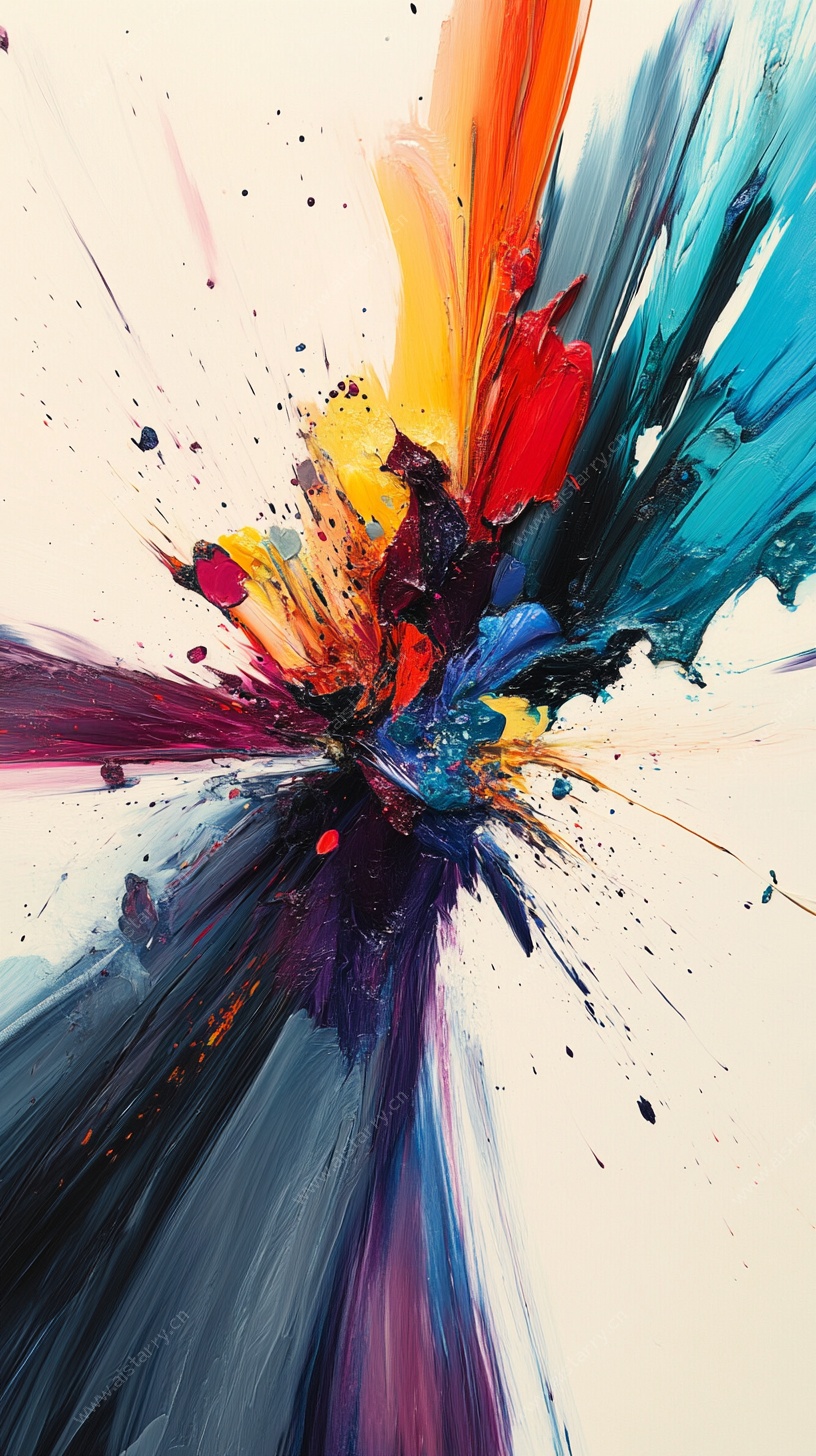 色彩爆炸抽象艺术画作