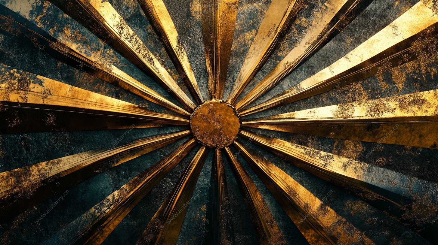 复古放射状金属纹理背景