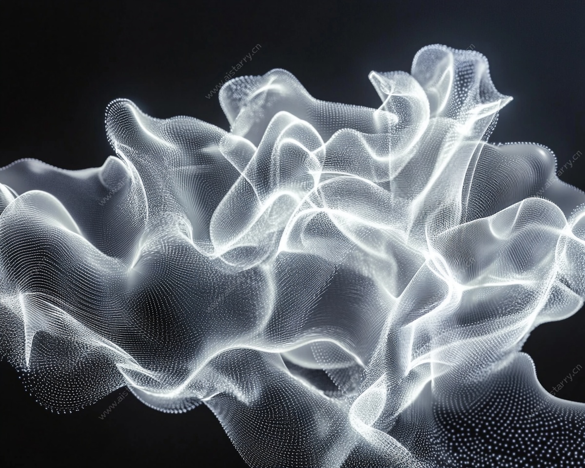 动感光效抽象形态画面