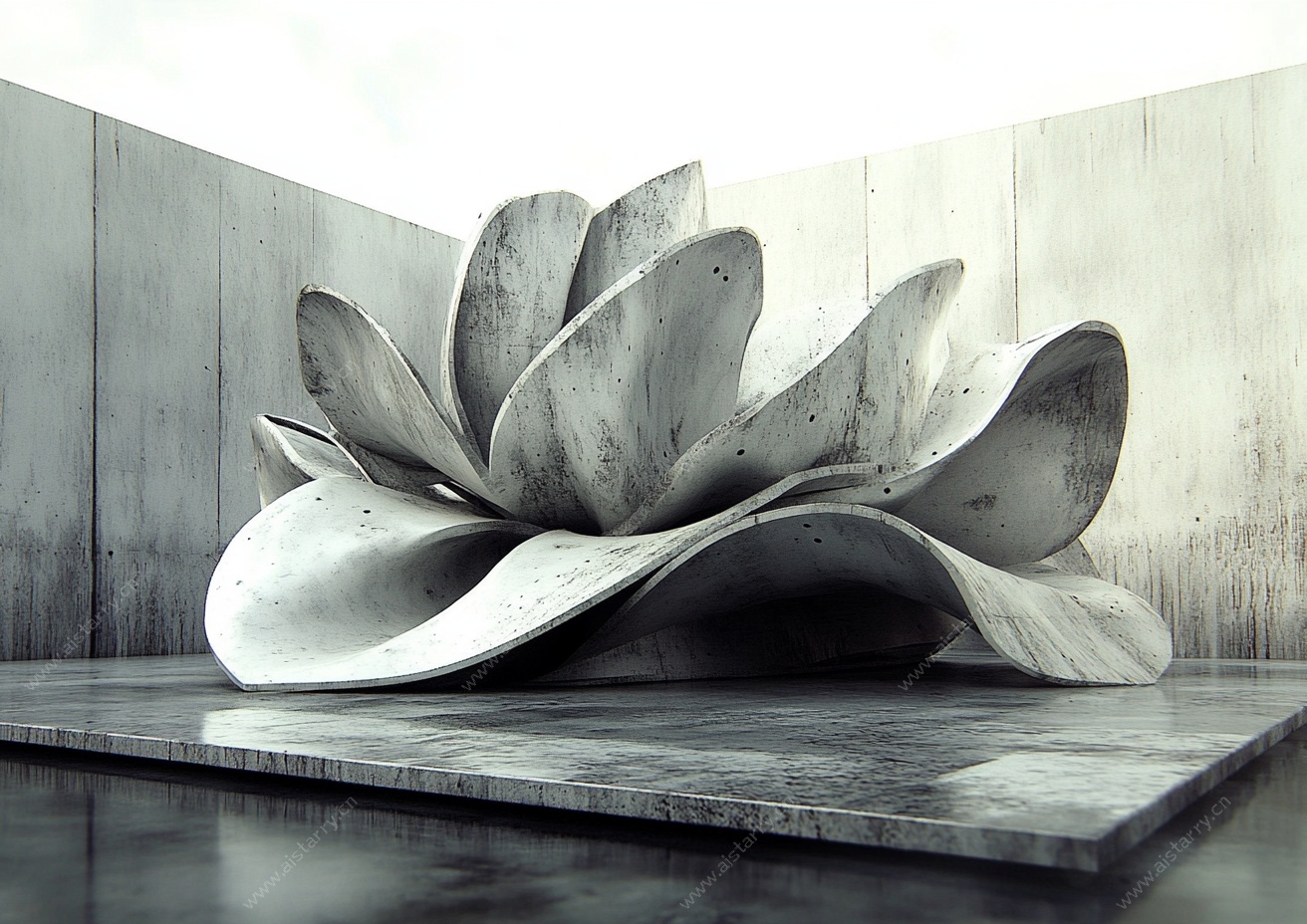 金属莲花雕塑艺术作品