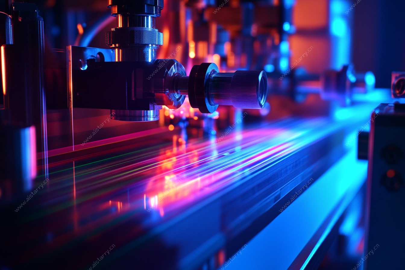 工业机械的炫彩光影瞬间