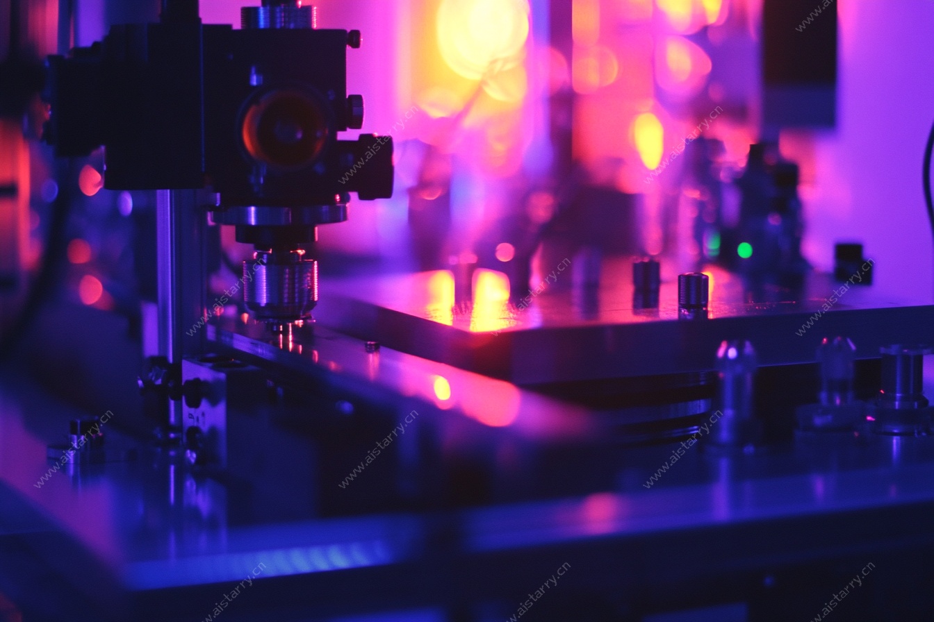 科技设备的炫彩微观场景